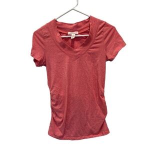 🌺Ambiance Red Fitted Short Sleeve Maternity T-Shirt